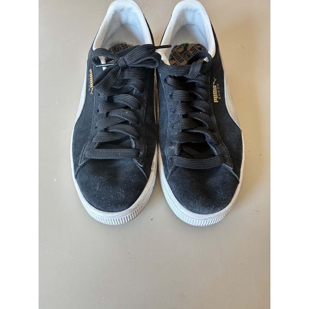 Puma Suede Classic Mens Black White Sneakers 374915-01 Size 8